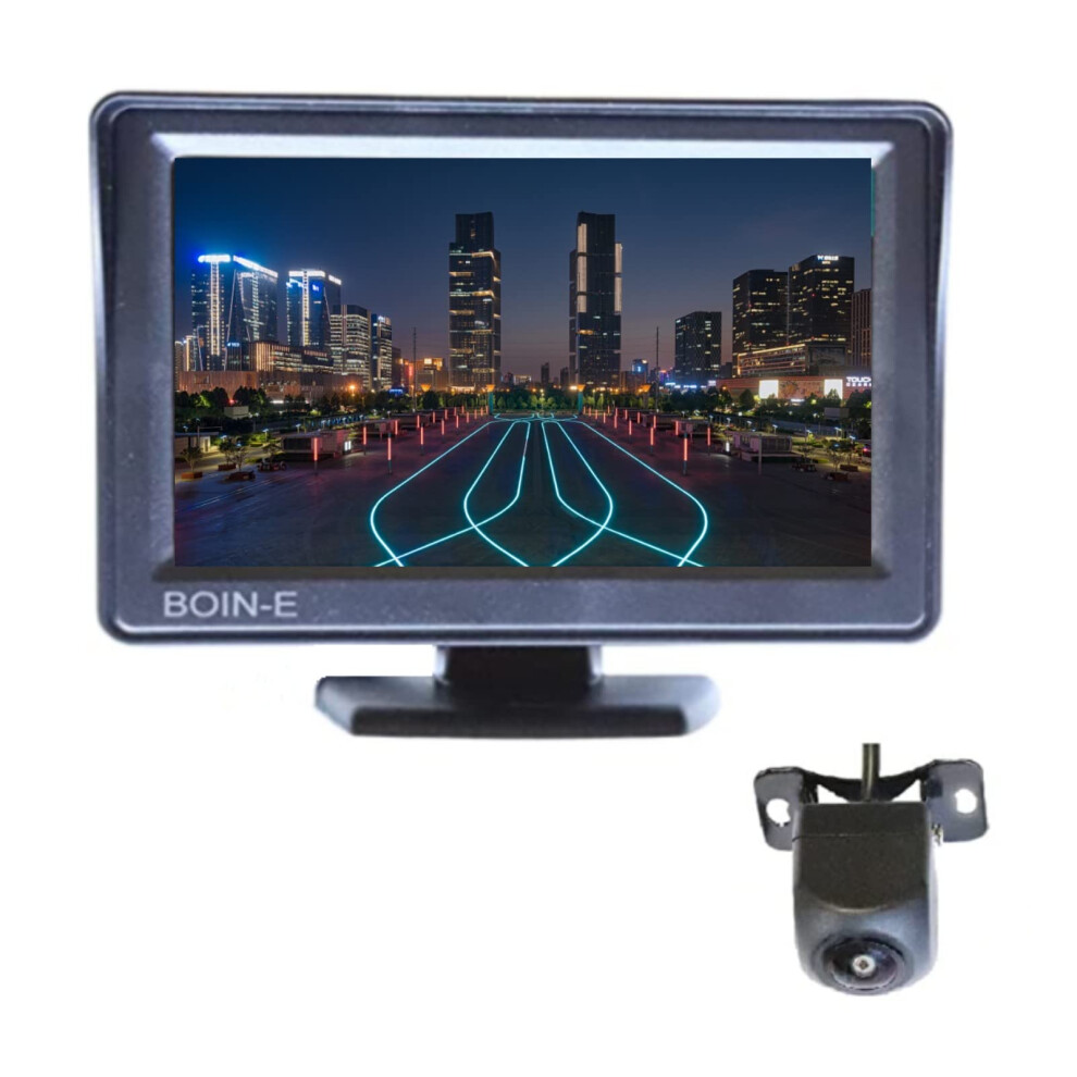 Backup Camera For Cars With 4.3 Inch Ips Display, Wired Rear View System For Truck Suv, Waterproof Night Vision 9330225584698