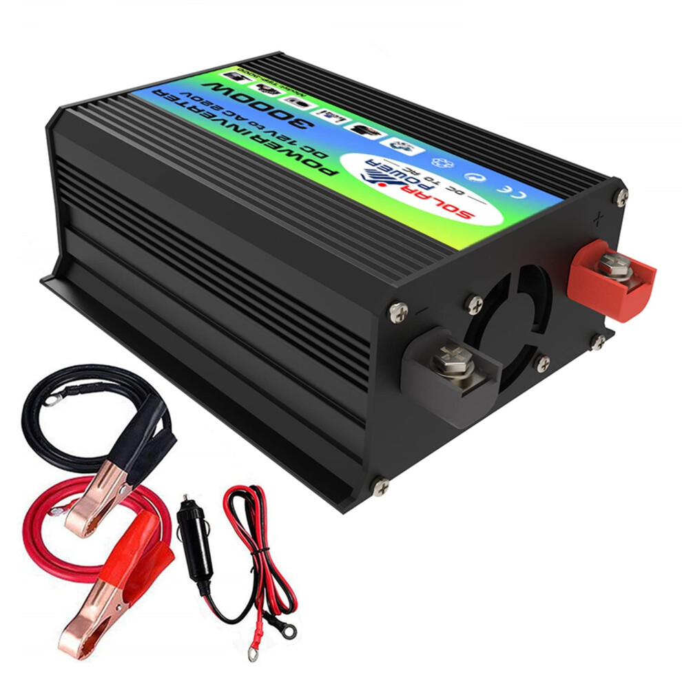 300W Car Power Inverter 12V To 110V Ac Converter With Dual Usb Ports For Truck Rv Car 9330225584728