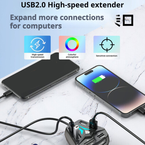Multifunctional USB 2.0 Dock Supports Data Transfer And-4 USB 2