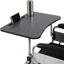 Detachable Wooden Wheelchair Tray Table with Phone Holder, Universal Dining Board for Elderly Eating and Reading