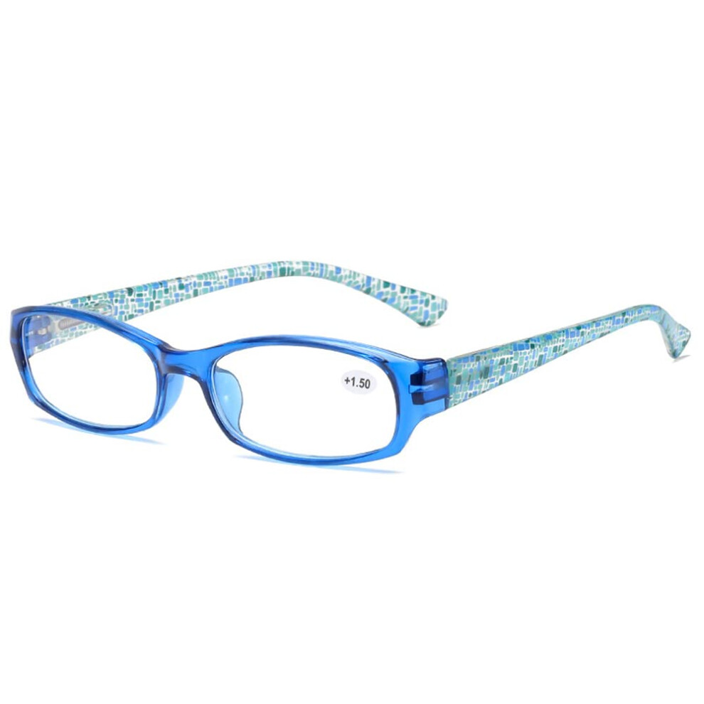 Blue/Light Blocking Reading Glasses With 1.5X Clear Magnification, Lightweight Frame Readers For Men And Women