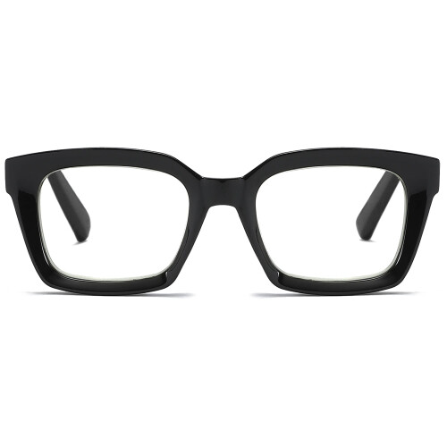 Blue Light Blocking Reading Glasses for Women +2.75, Oversized Square Frame Computer Readers Black