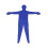 Stretchy Body Green Screen Suit Invisible Effect Tight-Blue M 1