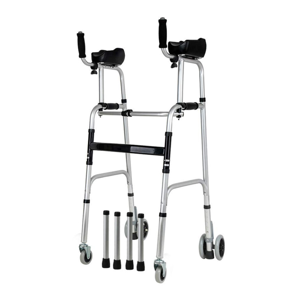 Rolling Walker Folding Rollator Walker for Seniors, Lightweight Aluminum Frame, Adjustable Height, Supports 440 lbs