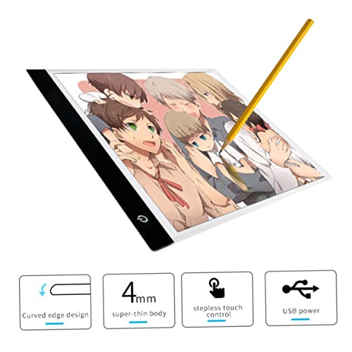 LED Tracing Light Pad A4 Ultra Thin USB Powered Acrylic Board for Drawing and Tracing 1