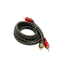 2RCA Cable Metal Wire Coated 2 Male To 2 Male Stereo Sound-4