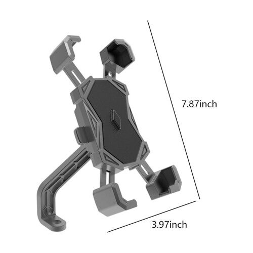 Motorcycle Phone Mount Shockproof Rotatable Metal Frame 2