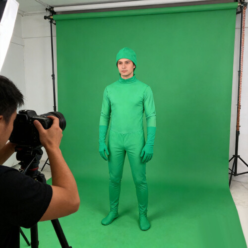 Full Bodysuit Green Screen Bodysuit Polyester for-Blue XXL 2