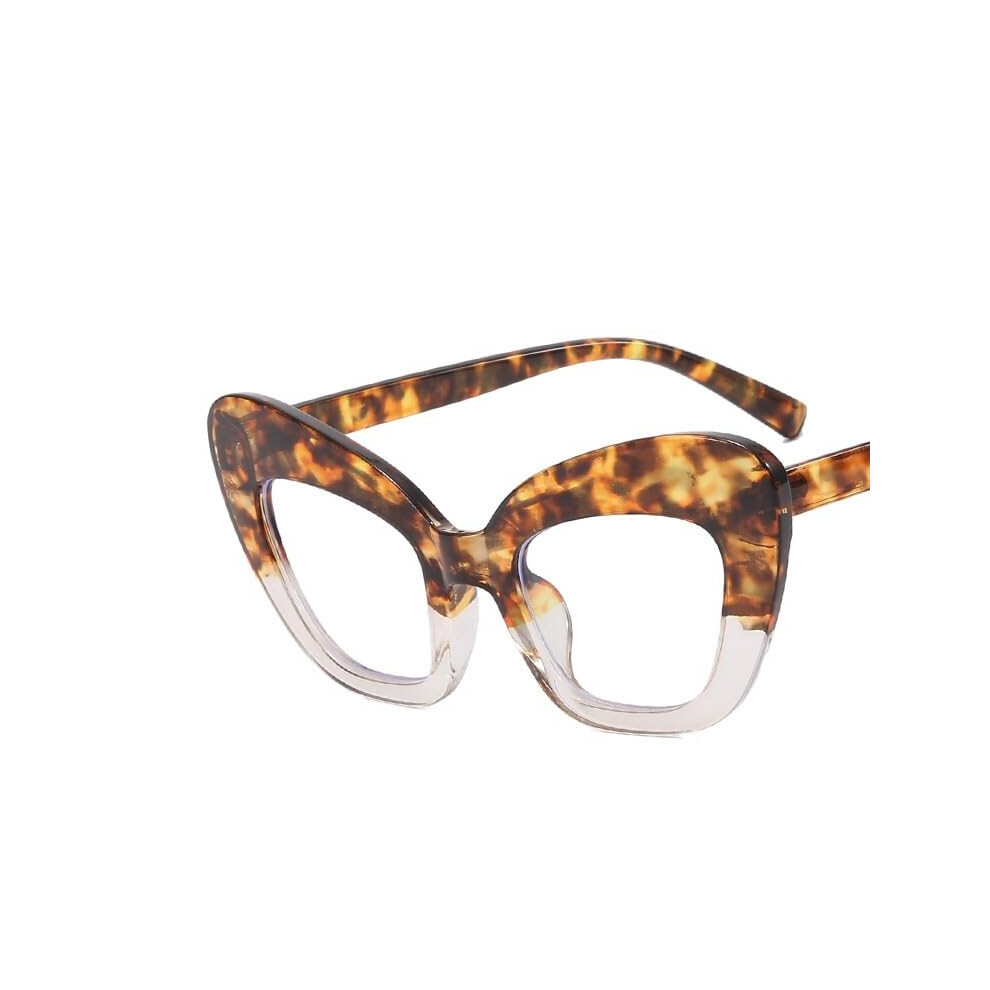 Blue/Light Blocking Cat Eye Reading Glasses For Women +2.50, Oversized Anti Glare Computer Readers With Spring Hinge Comfort