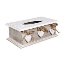 Wooden Tissue Box Cover with Large Capacity Storage and Easy Refill Access for Home and Office