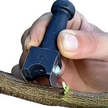 Professional Double Blade Grafting Knife for Fruit Trees with Ergonomic Non‑Slip Grip, Black