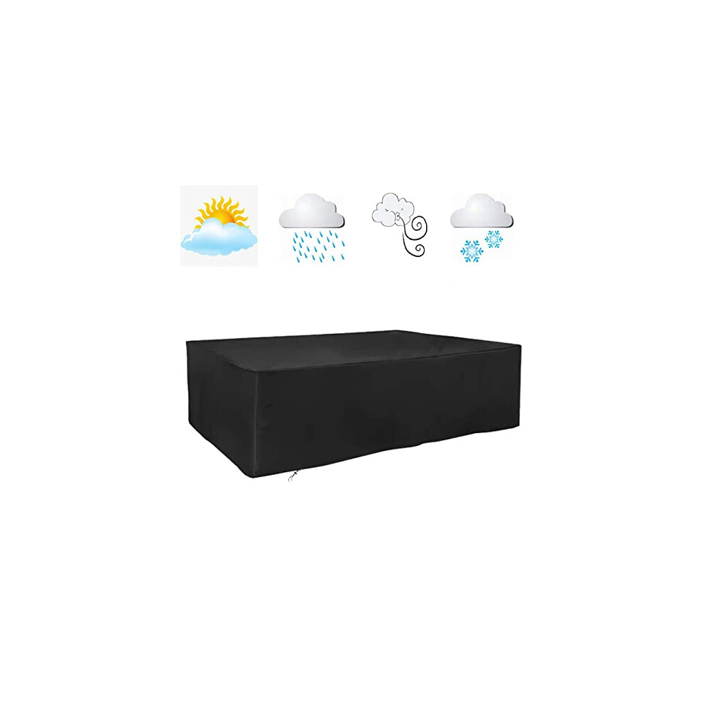 Waterproof Outdoor Furniture Cover 105x85x73cm Black, Heavy Duty UVResistant Oxford Fabric for Patio-image-OPC-PTG9TYV-NEW