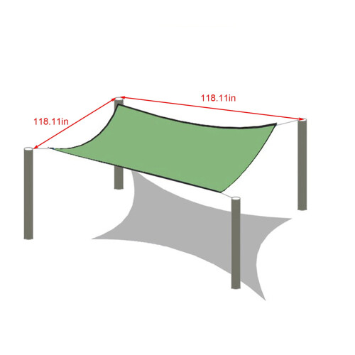 Ozmmyan Σκίαστρο για πανιά, 9,84ft*9,84ft, ορθογώνιο, 95% προστασία από την υπεριώδη 2