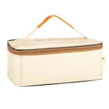Camping Utensil Organizer with MultiCompartment Design, Oxford Fabric Outdoor Cutlery Storage Bag, Khaki