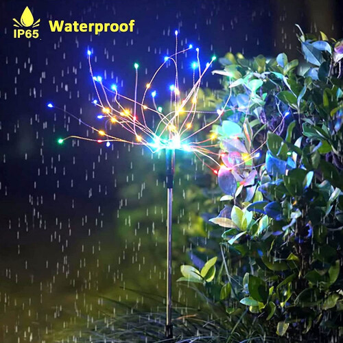 Solar Garden Lights 120 LED 2 Pack Waterproof 2