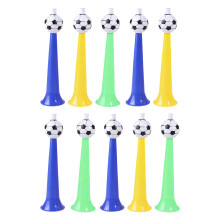 10Pcs Colorful Plastic Vuvuzela Horns Cheering Loud for Football