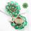 Decorative Cufflinks Clip Rhinestones Flower Button Clip-White 3