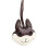 Funny Husky Shaped Leather Key Chain Pnedant-Dark Coffee 1