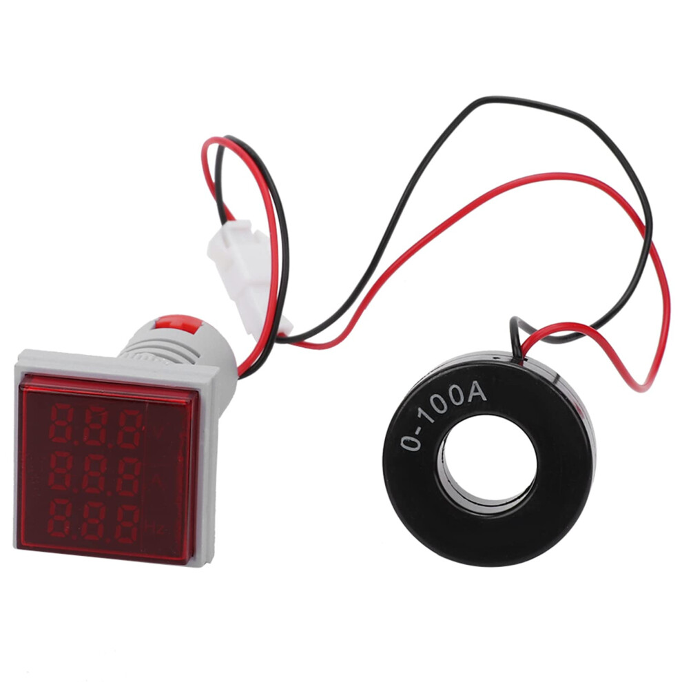 Digital Voltmeter Voltage And Current Meter With Realtime Display, Wide Range, And Panel Indicator Red/White 9330225586531