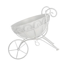 Decoratieve creatieve retro ijzeren bloempot Handige metalen-Wit