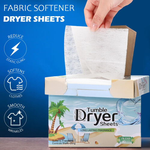 600 Count Natural Coconut Scent Dryer Sheets Bulk PlantBased Fabric Softener Sheets for Static Reduction 1