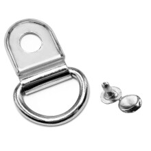 D-Ringe, Ösen, Nietenverschlüsse, Befestigungsanker,-Silber