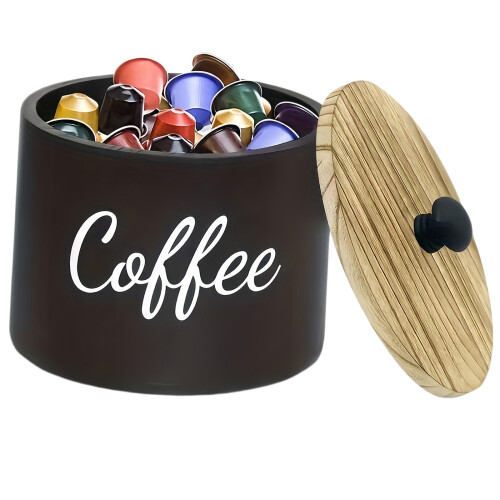 Langlebige Kaffeefilter-Organizer aus Holz mit-Schwarz 2