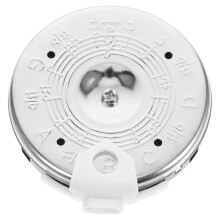 13Hole F to F Pitch Pipe Tuner for Guitar Violin Bass, Silver Round Acoustic Guitar Tuner, Accurate Pitch Reference