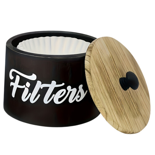 Modern Wooden Filter Holder Storage Solution Fit Any-Black 1