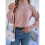Women'S Sweater Round Neck Texture Button Lantern Sleeve Tops Pullover Knit  M 5