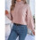 Women'S Sweater Round Neck Texture Button Lantern Sleeve Tops Pullover Knit  M 7