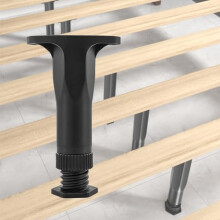 Adjustable Furniture Legs Heavy Duty Bed Frame Support Legs with Height Adjustable Design and Floor Protection Pad 210375mm Black
