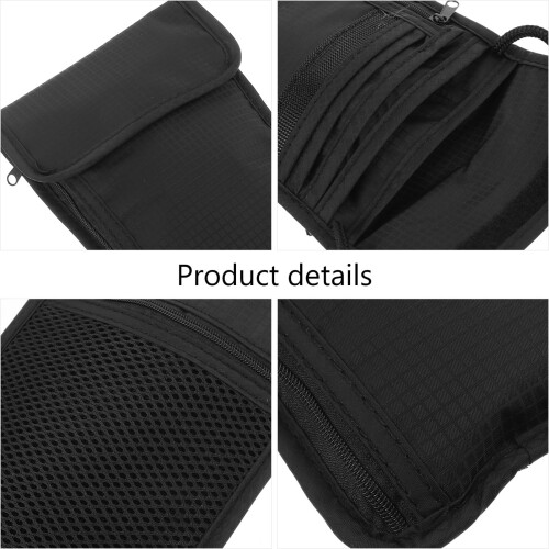 RFID Blocking Travel Document Organizer Passport Holder with MultiPocket Design for Family Black 2