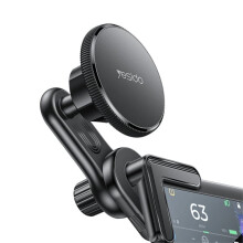 Magnetický držák telefonu do auta Yesido do rohů obrazovky - černý