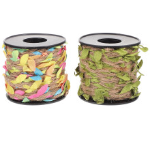 2Rolls Chic DIY Emuleret Blad Rattan Dekor Bladreb Scene Layout