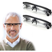 Adjustable Reading Glasses, Dual Focus Control for Near and Far Vision, Frame