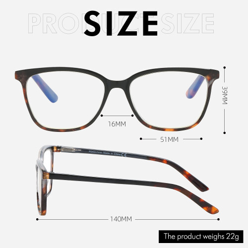 Blue Light Blocking Reading Glasses for Women, Stylish Leopard Frame, Anti Eyestrain Computer Use 2