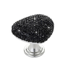 Heart Shape Decorative Ignition Button Scratch Resistant-Black
