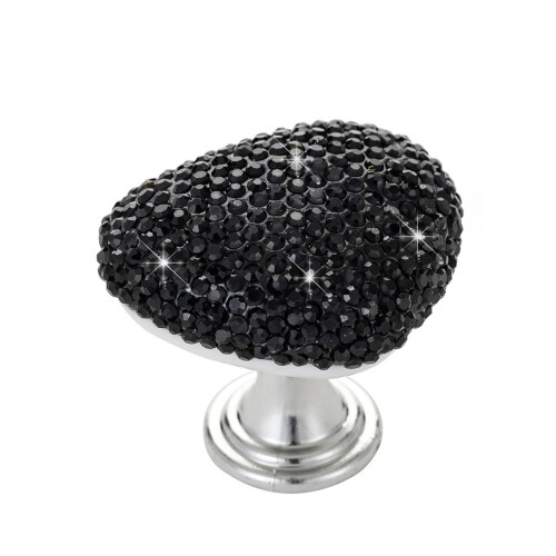 Heart Shape Decorative Ignition Button Scratch Resistant-Black