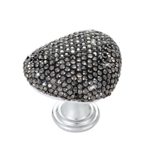 Car Push Start Button Heart Shape Decorative-glossy black