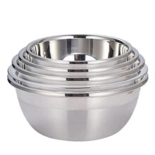 5Piece Stainless Steel Mixing Bowls Set with Strainer, Nested SpaceSaving Kitchen Basins for Washing and Draining