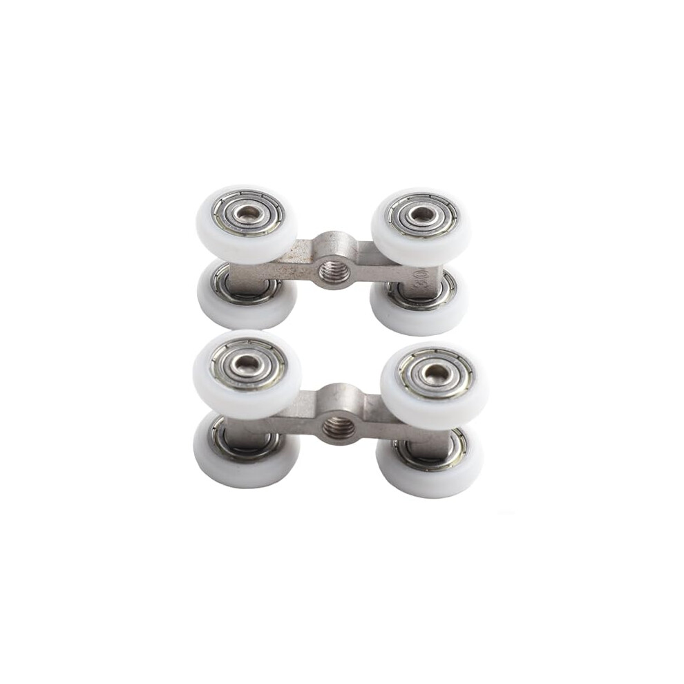 Sliding Door Rollers 2Pcs Set Heavy Duty Stainless Steel Wheel Smooth Quiet Operation For Glass Door Track Replacement 9330225587620