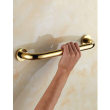 Gold Copper Bathroom Grab Bar and Towel Rack, 2 in 1 Handrail for Elderly Safety, Wall Mounted 35060mm