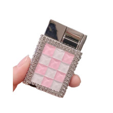 Butane Torch Lighter Windproof Jet Flame Refillable Adjustable Flame for Camping and Candles Pink and White