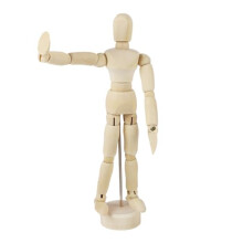 6.1 Inch Wooden Drawing Mannequin with Fully Articulated Joints and Stable Base for Artists Sketching Painting
