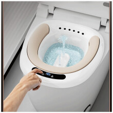Electric Sitz Bath for Toilet with Dual Spray Cleaning, Large Capacity and Temperature Display for Hemorrhoid Relief and Postpartum Care