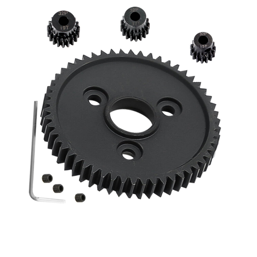 Rc Car Metal Spur Gear 54T 32 Pitch Transmission Gear Set With 15T 17T 19T Pinions For 1/10 Slash Rustler Stampede 4X4 Vxl Durable Upgrade 9310869642589