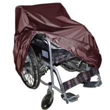 Waterproof Oxford Wheelchair and Mobility Scooter Cover, Foldable Durable Protection for Outdoor Travel, Brown 45x26x47in