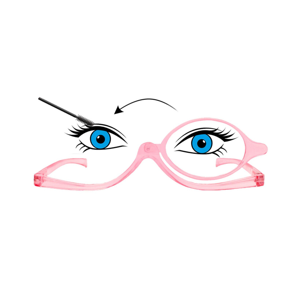 Women's Flip Down Makeup Reading Glasses Foldable Cosmetic Readers Multiple Strengths