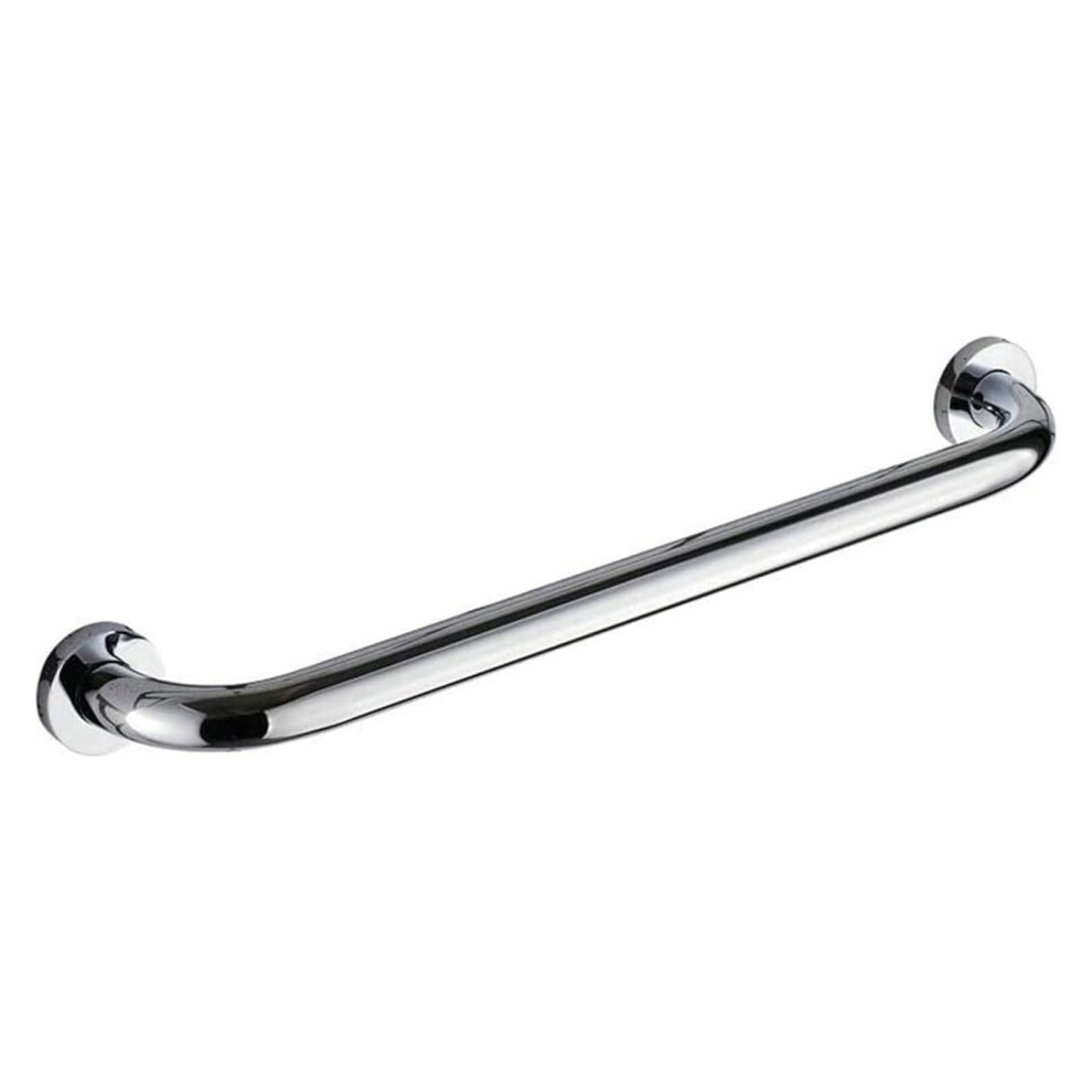 Silver Stainless Steel Bathroom Grab Bar 50Cm Nonslip Safety Handrail With Durable Polished Finish Bright